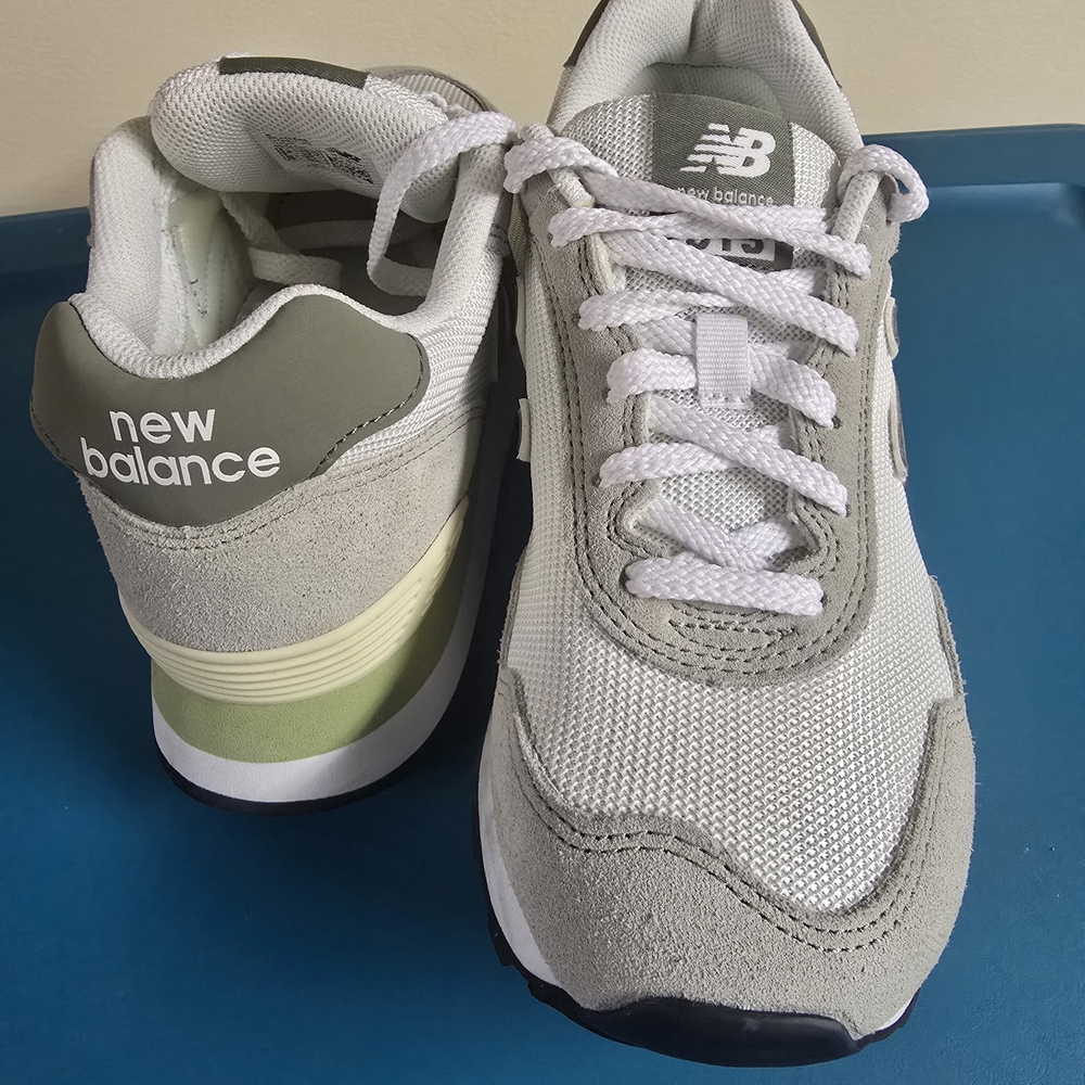 New Balance Gray and White Sneakers